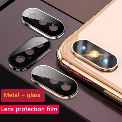 Metal + Glass integrated Camera Lens Protector Film for iPhone X XR Full Protection for iPhone X XS MAX Camera cover Color film