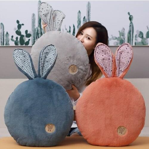 Cartoon Plush Toy Stuffed Doll Office Nap Pillow Cute Rabbit Ears Pillow Sofa Cushion Car Waist Pillow Kids Room Decor Baby Gift