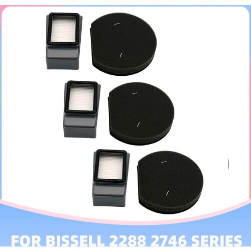 Replacement Pre and Post Motor Filter Set for Bissell ICONpet Cordless Vacuum 2288 2746 Series Spare Parts Accessories