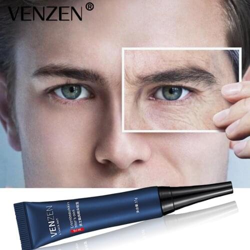 VENZEN Nicotinamide Mens Day And Night Eye Cream Anti-Wrinkle Firming Remove Dark Circle Nourishing Moisturizing Eye Care