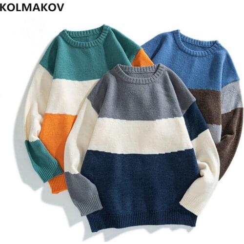 2020 autumn high quality O-neck mens Sweaters Winter Warm knitting Pullover Loose style men Sweater size M-3XL
