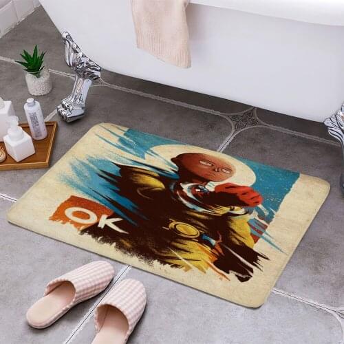 One Punch Man Cheaper Anti-slip Modern Area Rugs Living Room Balcony Bathroom Printed Carpet Doormat Hallway Bath Mat