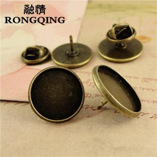 RONGQING 50 pcs/lot Stinging needle Retro Jewelry Accessories wholesale 14MM