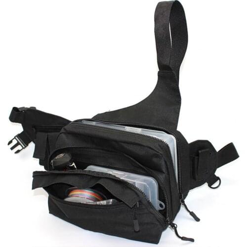 Fishing Tackle Backpack Sling Bag with Rod Holder Tackle Box Backpacks Fly Fishing Sling Pack Outdoor Fishing Gear Bag