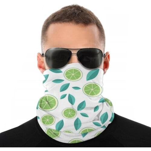 Limes Leaves Scarf Half Face Mask Unisex Fashion Neck Warmer Seamless Bandana Versatility Headband Outdoor Climbing