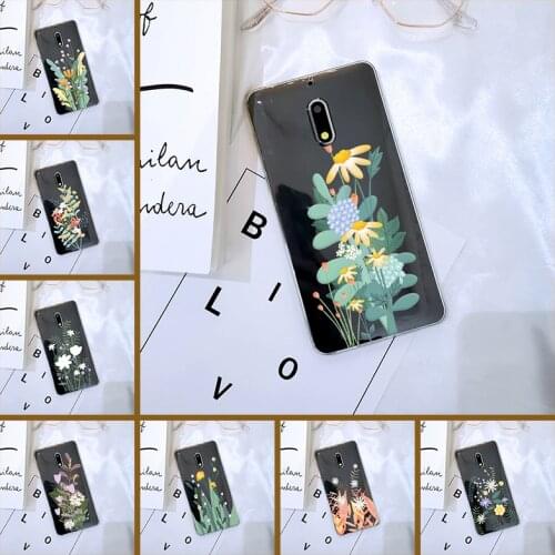 Aesthetic Flower Phone Case Silicone For Nokia X71 X6 7 Plus Nokia6 Nokia5 Nokia3 Nokia2 Back Cover For Nokia 9 8 6 5 3 2 1 Plus