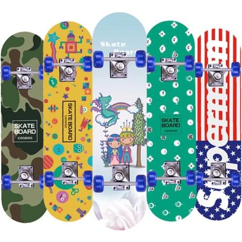 Skateboard Four-Wheel Scooter Childrens Double-Tilt Maple Scooter Baby Scooter Professional Scooter