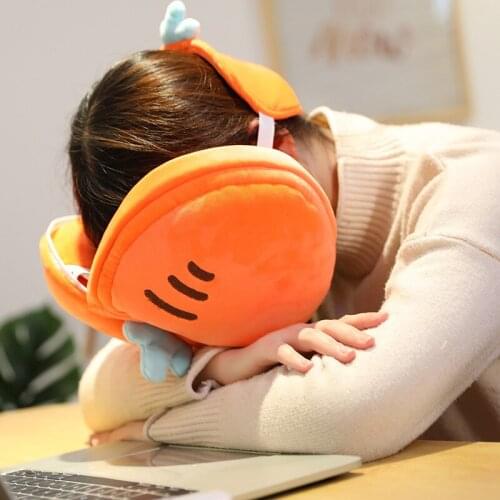 Comfortable Airplane Car Travel Sleep Rest Cartoon Fruit Napping Pillow Eye Mask Creative Shading Eye Mask Lunch Break Pillow