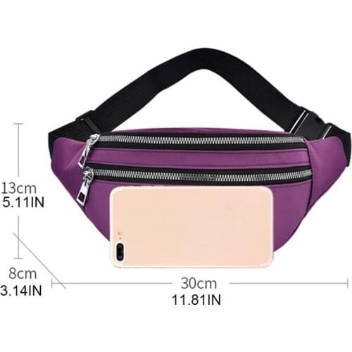 Y166 Universal Sports Travel Waist Bag Wear-resistant Nylon Waist Pack Cellphone Pouch Purse Chest Bag