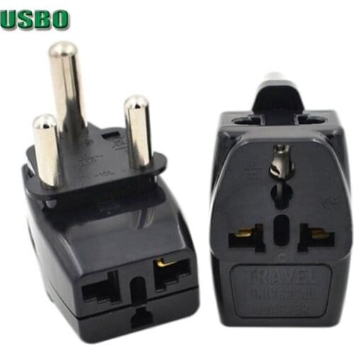 Universal CE Copper 16A Power Socket Adapter India Russia Japan German France US AU UK EU to South Africa Travel Plug Adaptor