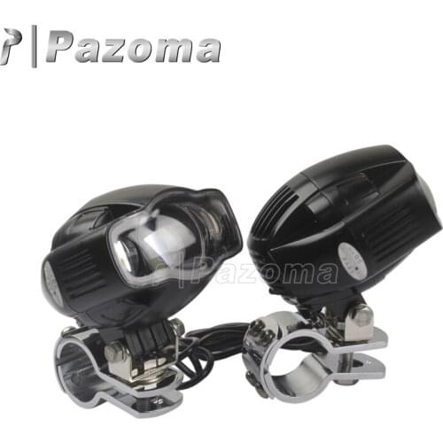 USB Charge Motorcycle Front Headlights Spotlight Flights with 28mm Bracket For Harley Chopper Bobber