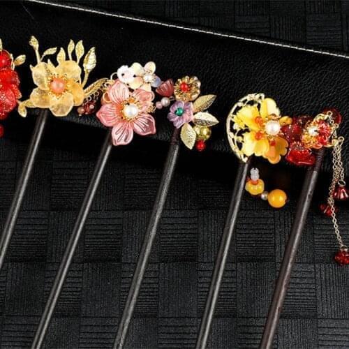 Vintage Natural Wooden Hair Stick Pick Sandalwood Chinese Style Chopsticks Ethnic Hair pin Women Hairpins Jewelry Accessories
