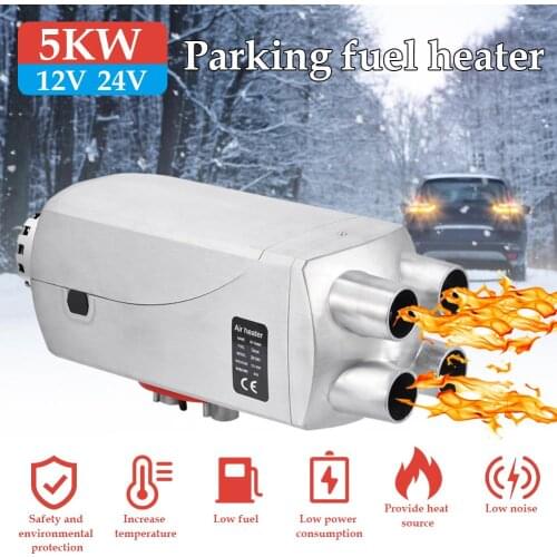 24V/12V Auxiliary Heater Car Parking Heater 5kw Diesels Air Heater For RV Motorhome Trailer Trucks Boats Heater With LCD Displa