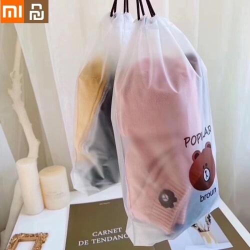 XIAOMI Youpin 10 pairs Women Socks Breathable Cotton Cartoon Socks Women Sport Socks Short Socks 10 Color Bear Pattern Girl Sock