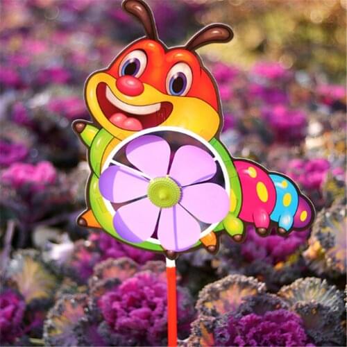 1Pc Colorful Plastic Wind Spinner Windmill Cute Cartoon Animals Kids Outdoor Toys