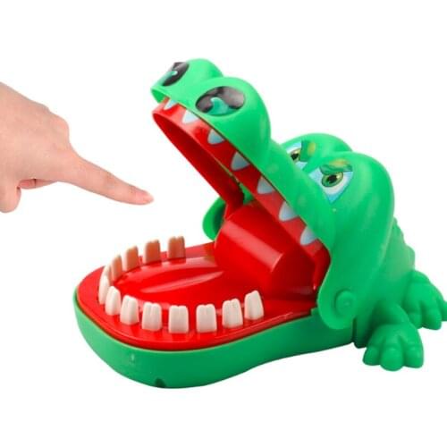 1pcs New Creative Big Size Crocodile Mouth Dentist Bite Finger Game Funny Gags Toy Parent-child Interactive Toys