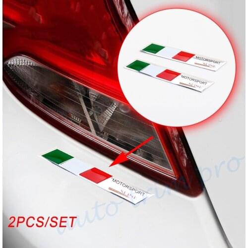 2pcs Italy IT Country Nation Flag Emblem Trim Motor Truck Sticker Decal Signal Logo Badge Accessories Decoration