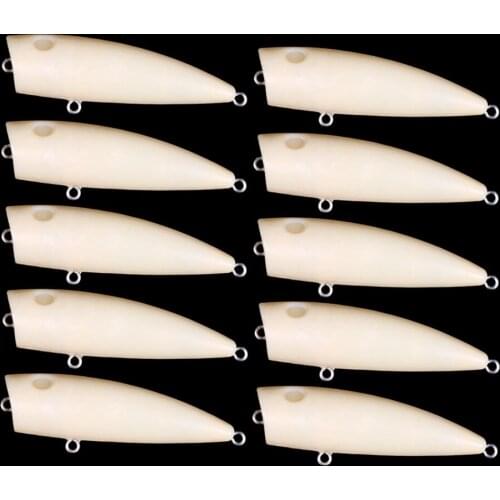 20pcs 6cm 6.8g blank nude baits Popper crank pencil Minnow bait Unpainted Lure Bodies Fishing bait