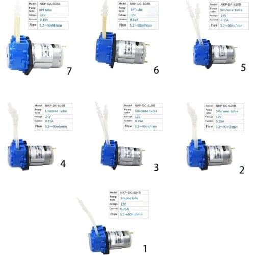2021 New Self-priming Pump 12V/24V Peristaltic Pump 8 Types Aquarium DIY Pump Small Pump