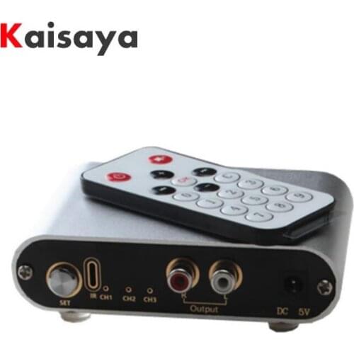 3 Port Input 1 Output / 1 Input 3 Output Two-way Audio Signal Switcher Selector Box Sound Video with Remote Control RCA D1-003