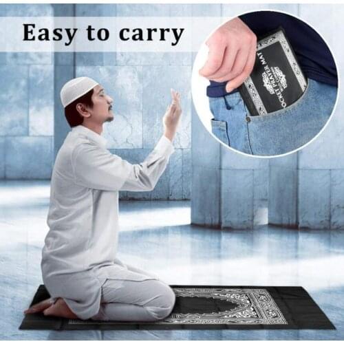 3pcs Islam Muslim Prayer Mat Carpet Rug with Compass Portable Waterproof Travel Pocket Islamic Arab Mats tapis de priere islam