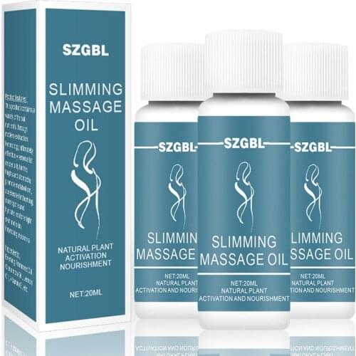 3pcs Weight Loss Products Skin Care Slimming Essential Oil 20ml Pure Plant Ginger Fat Burning Anti Cellulite