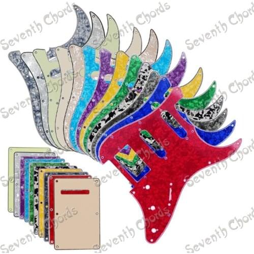 SSH 3 Ply 11 Holes ST FD Electric Guitar Pickguard and Guitar Backplate Back Plate Tremolo Cover (AS530100_)
