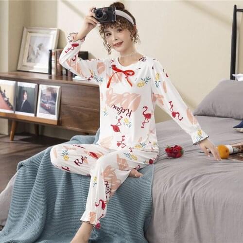 3XL Big Size Pajamas Pigiama Donna Bielizna Noc Pizama Damska Pyjamas Women Night Suit Pyjamas Pijama Feminino Huispak Vrouwen