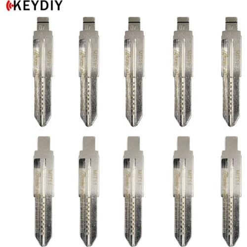 5/15/50pcs KD900/KD-X2/VVDI Uncut Metal NO. 07 2 in 1 LiShi Scale Remote Car Key Blade MIT11 With Tick Marks for Mitsubishi 07