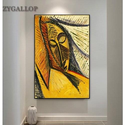 Picasso Abstract Painting Print Wall Art Canvas Posters Artwork -Head of a Sleeping Woman- Wall Pictures for Living Room Decor
