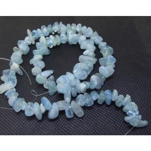 Unique Pearls jewellery Store,5x8mm Nugget Aquamarinl Gemstone Loose Beads 15inches One Full Strand LC3-0162