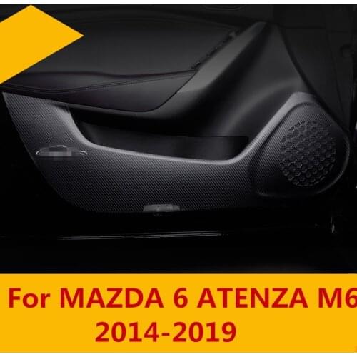 For MAZDA 6 ATENZA M6 2014-2019 Car door Anti kick pad Modification leather Car door All inclusive easy Cleaning Anti kick