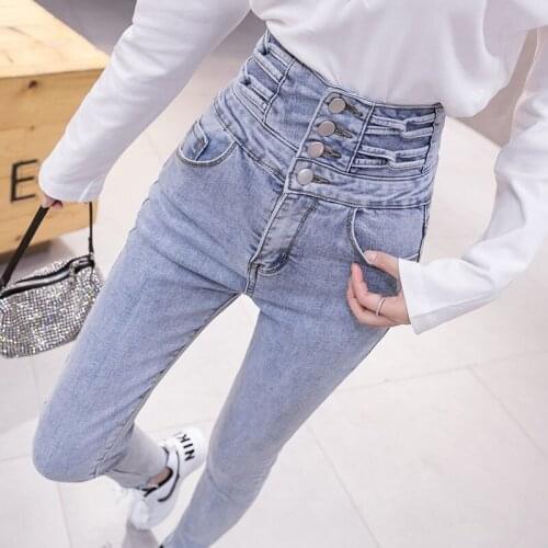 Jeans Woman Spring Jeans High Waist Skinny Pants Jeggings Casual Plus Size Jeans for Women Jeans Pantalon Femme Korean Fashion
