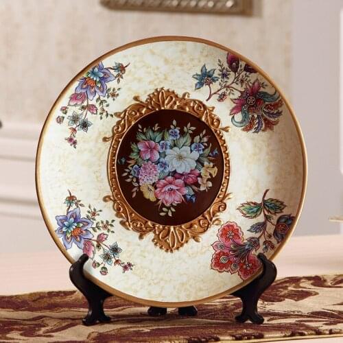 European style American Antique Painted Pottery pendulum tray, home accessories, handicrafts, ornaments, gifts