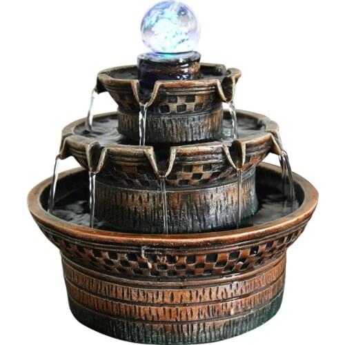 Feng Shui turns water fountain European-style office opening housewarming gifts living room desktop decoration home furnishings