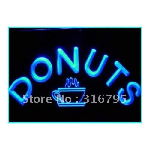 I072 Donuts Coffee Enseigne Lumineuse LED Neon Light Light Signs On/Off Switch 20+ Colors 5 Sizes