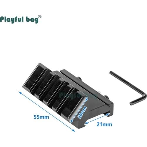 Playful bag 45 degree bevel bracket flashlight bracket 20mm rail flashlight mount CS refitting parts Metal CS sport toys AQA22