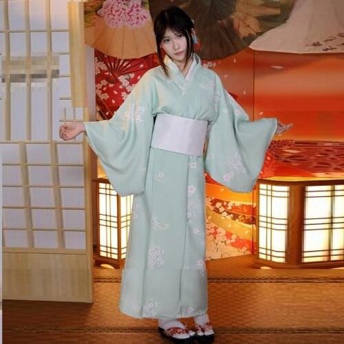 Kimono Yukata Women Japanese Traditional Dress Kimonos Costume Geisha Japanese Cosplay Female Obi Japanese Kimono Yukata FF3284