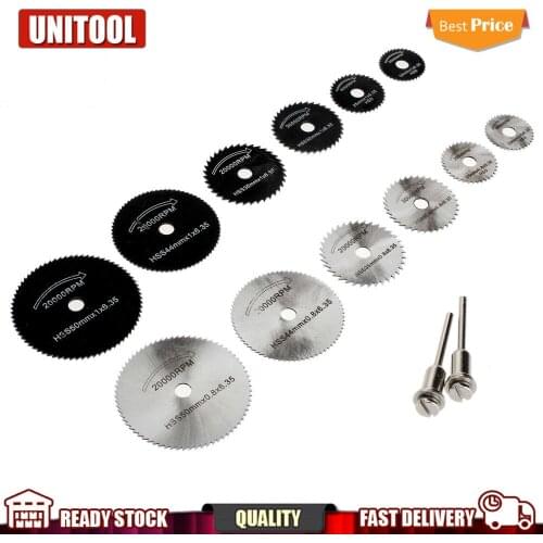 6 Pcs Mini HSS Circular Saw Blades Wood Aluminum Cutting Disc Dremel Accessories Discs Drill Mandrel Rotary Tool