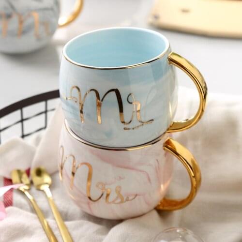 Mr And Mrs Mugs Set Unique Mugs For Lover Marbling Mugs Ceramic Couples Cups Special Mugs Christmas Gifts Coffee Cup