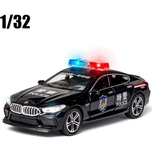 1:32 New M8 POLICE Alloy Car Model Diecasts & Toy Vehicles Toy Pull Back Car For Children Gifts Boy Toy Free Shipping