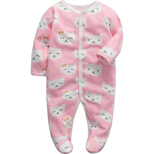 2021 New Baby Clothes Newborn Infant Baby Girls Boys Long Sleeve Jumpsuit Baby Cartoon Lovely Romper Playsuit Kids Outfits