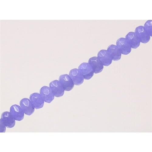 New 5x8mm Violet Jades Chalcedony Faceted Abacus Loose Bead Semi-finished Product Jewelry Making Gift for Women 15inch Y692