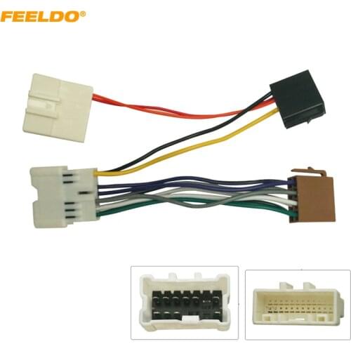 FEELDO Car CD Radio Wiring Harness Original Head Units Cable For Renault Logan/Sandero/Duster to ISO Stereo Conversion Plug