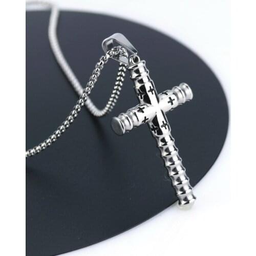 Vintage Cross Pendant Necklace Zinc Alloy Necklaces Punk New Design Classic Black Chain Choker Men Women Necklace Jewelry