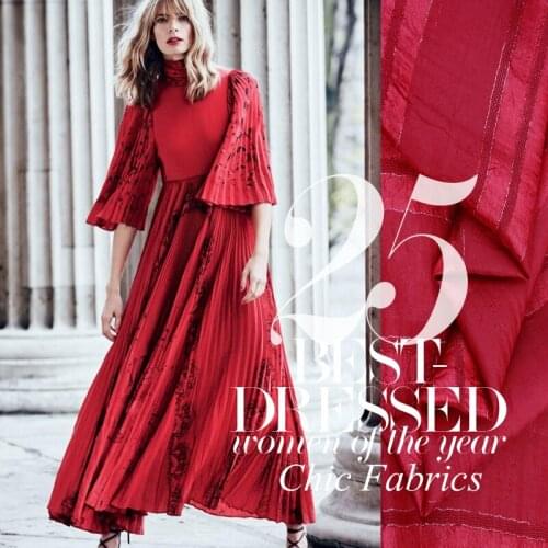 The perspective of pure red striped yarn in foreign trade: a series of pure color Zhijin fringe fashion fabrics