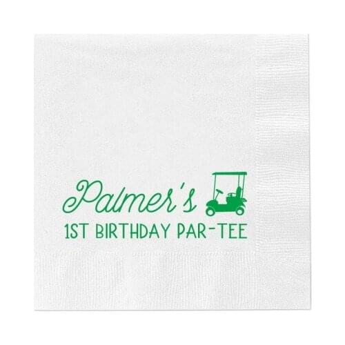 First Par-Tee Personalized Golf Par-Tee Napkins, Personalized Birthday Napkins, Custom 1st Birthday Napkins baby shower Napkins