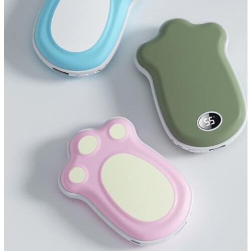 Portable Mini Cat Claw Electric Hand Warmer 9800mAh USB Charging Power Winter Warm Multipurpose Rechargeable Lasting