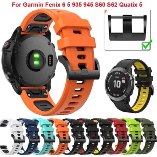 22mm Silicone Watchband Strap For Garmin Fenix 6 6 Pro Smart Watch Quick Release Wristband for Garmin Fenix 5 5 Plus 935 945 S60
