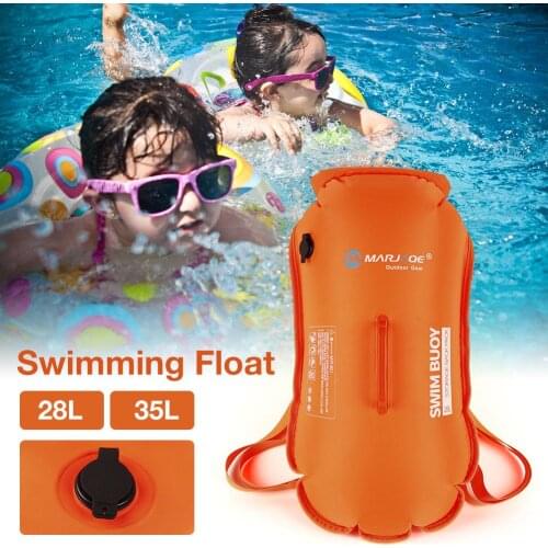 Double Airbag Backpack 20L 28L 35L Swim Buoy Waterproof Dry Bag Swim Safety Float Detachable Backpack For Rafting